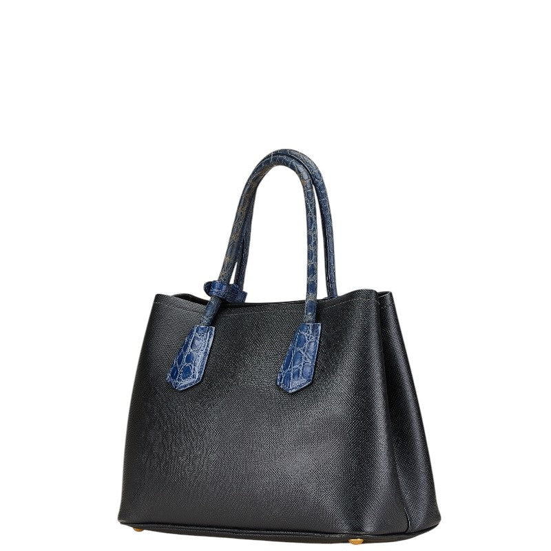 Prada Double Saffiano Crocodile 2way Bag