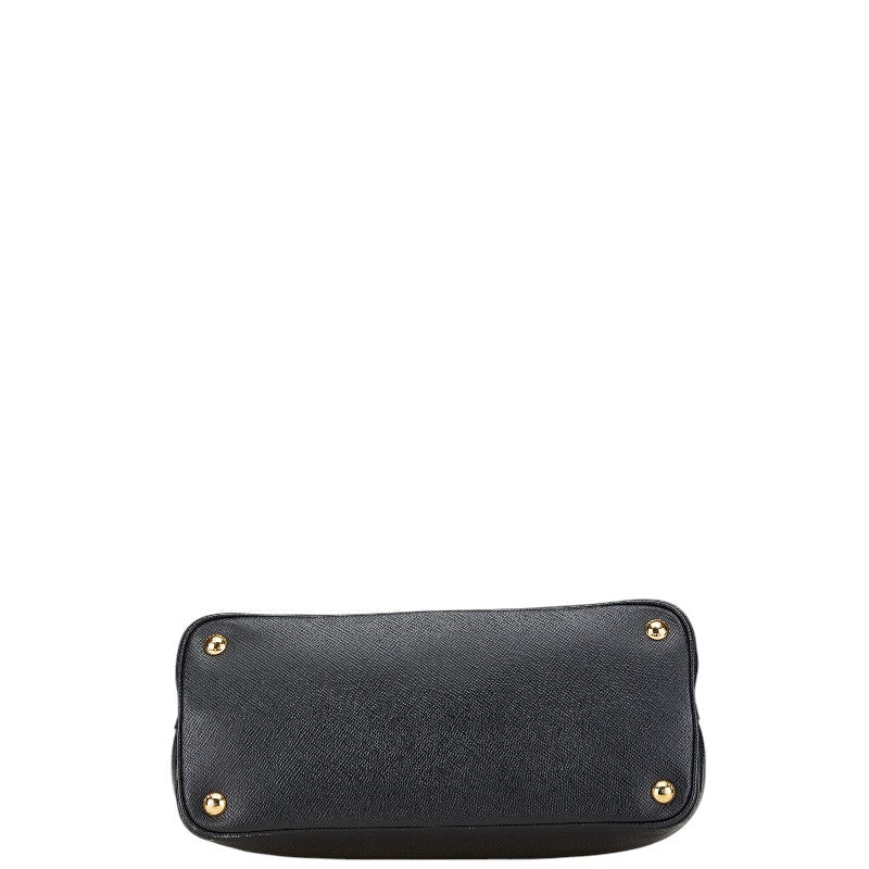 Prada Double Saffiano Crocodile 2way Bag