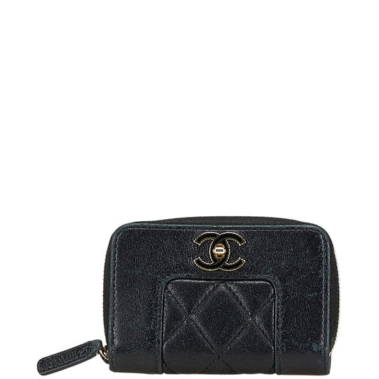 Chanel Coco Mark Turnlock Matelassé Lambskin Coin Purse