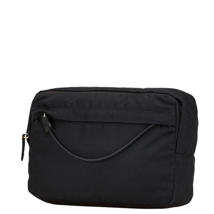 Prada Triangle Logo Plate Nylon Pouch