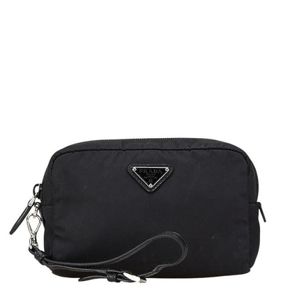 Prada Re-Nylon Triangle Logo Nylon Pouch