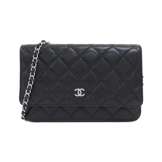 Chanel Timeless Classic Caviar Skin Chain Wallet