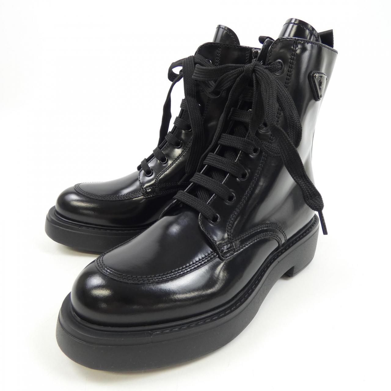 Prada 1T647N Brushed Leather Boots
