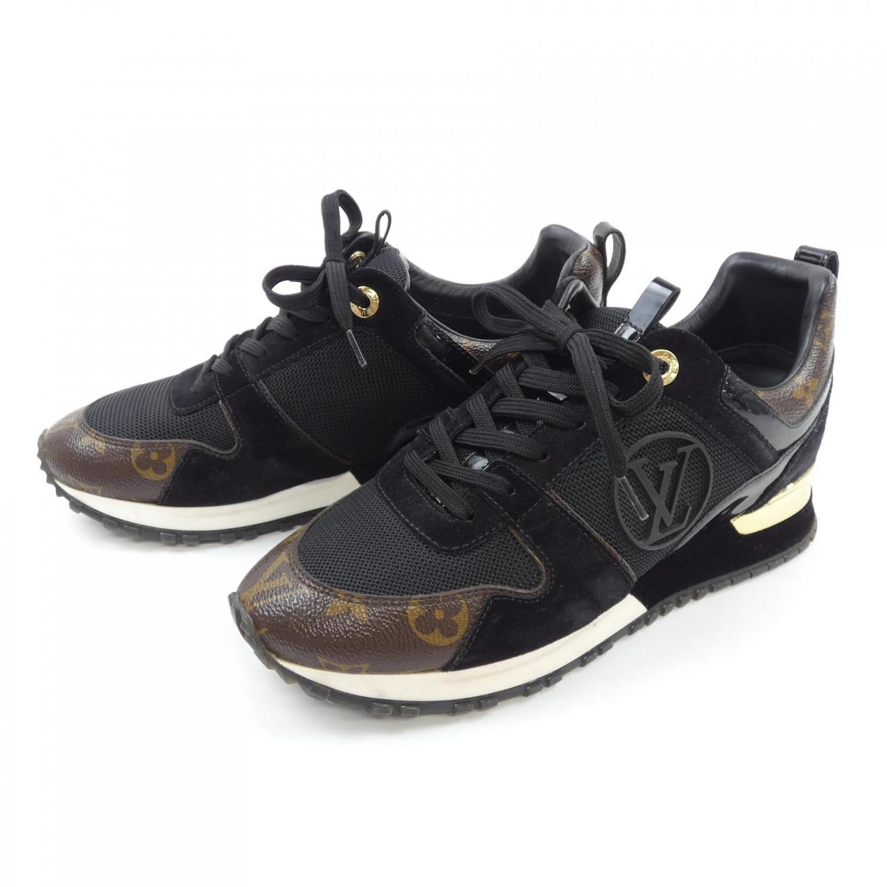 Louis Vuitton Run Away Line Suede Calf Leather Patent Monogram Canvas Sneakers