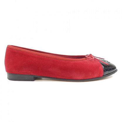 Chanel Velvet Patented Calfskin Flat Shoes