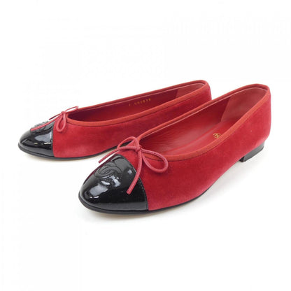 Chanel Velvet Patented Calfskin Flat Shoes