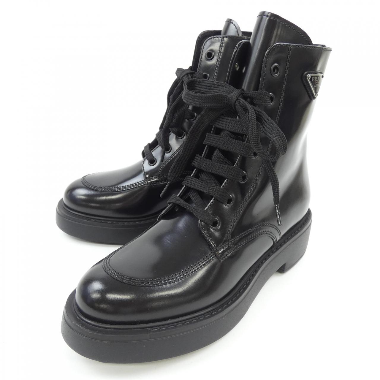 Prada 1T647N Brushed Leather Boots