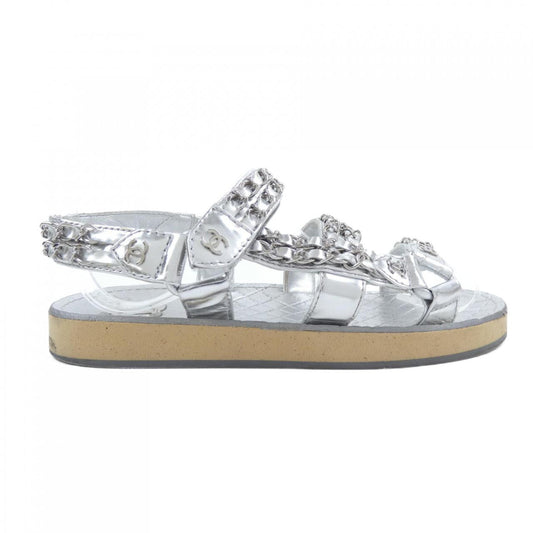 Chanel G33800X52211 Metal Lambskin Sandals