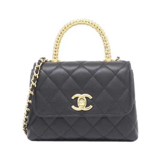 Chanel COCO HANDLE Calf Chain Clutch