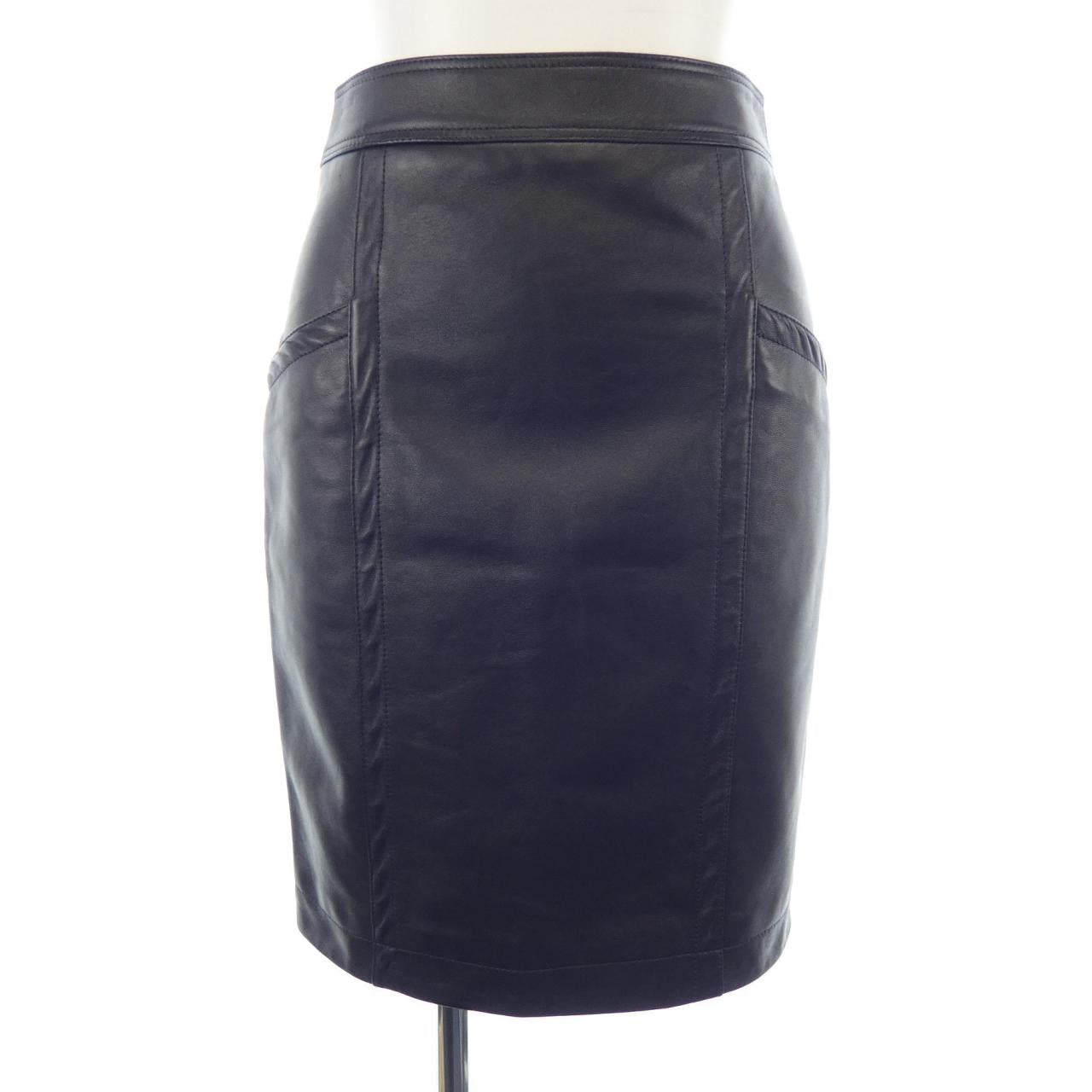Saint Laurent 644258 Lamb Leather Skirt