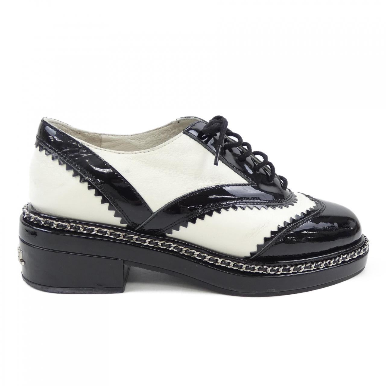 Chanel G35316Y51051 Lambskin Patent Calfskin Lace-up Shoes