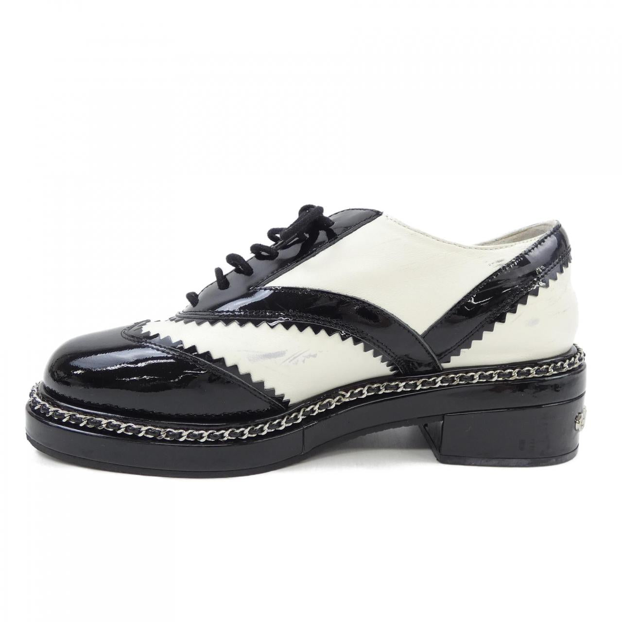 Chanel G35316Y51051 Lambskin Patent Calfskin Lace-up Shoes