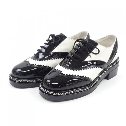 Chanel G35316Y51051 Lambskin Patent Calfskin Lace-up Shoes
