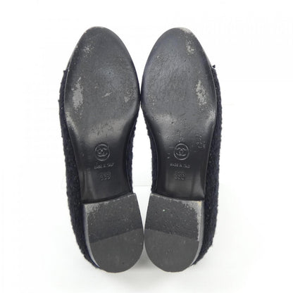 Chanel Ballerina Tweed Patented Calfskin Flats
