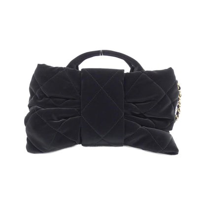 Chanel AS5849 Velvet Effect Nylon Shoulder Bag