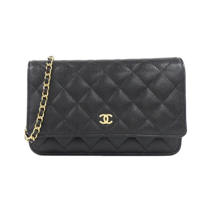 Chanel Timeless Classic Caviar Skin Chain Wallet