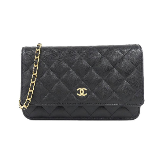 Chanel Timeless Classic Caviar Skin Chain Wallet
