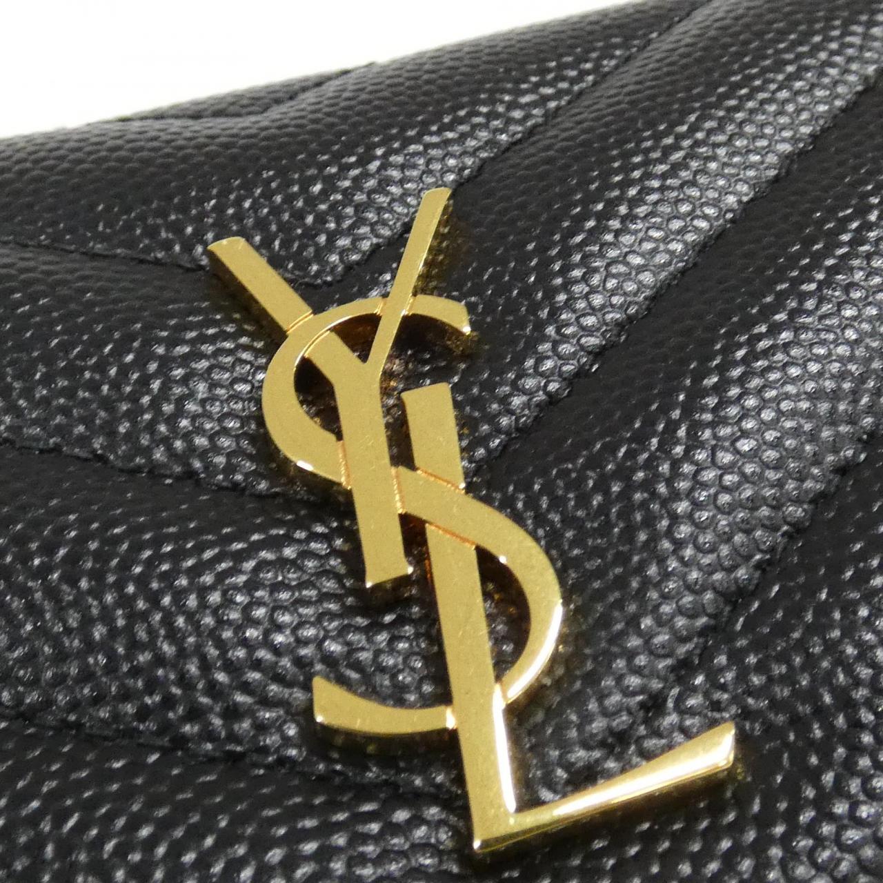 Saint Laurent 2 Fold Wallet Calfskin Wallet