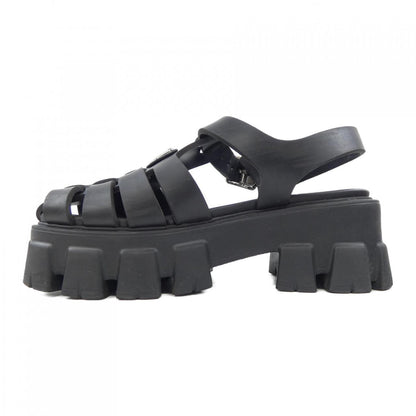 Prada Triangle Logo Monolith Foam Rubber Sandals