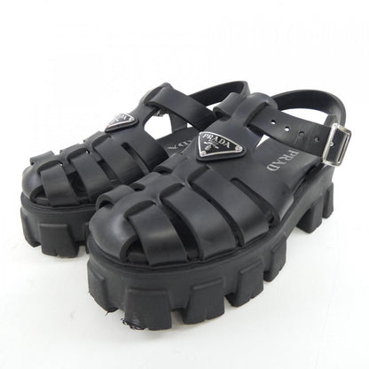 Prada Triangle Logo Monolith Foam Rubber Sandals