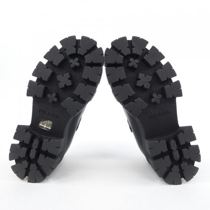 Prada Monolith Mary Jane Brushed Leather Shoes