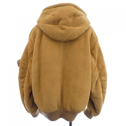 Prada Triangle Logo Shearling Jacket