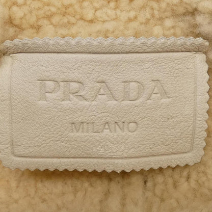 Prada Triangle Logo Shearling Jacket