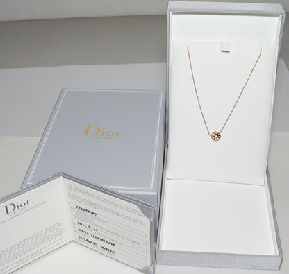 Christian Dior K18PG Rose des Vents Pendant Necklace JRDV95187_0000