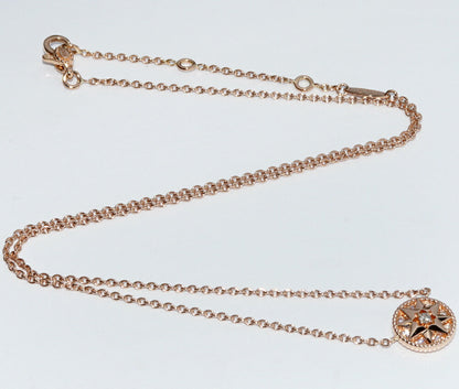 Christian Dior K18PG Rose des Vents Pendant Necklace JRDV95187_0000