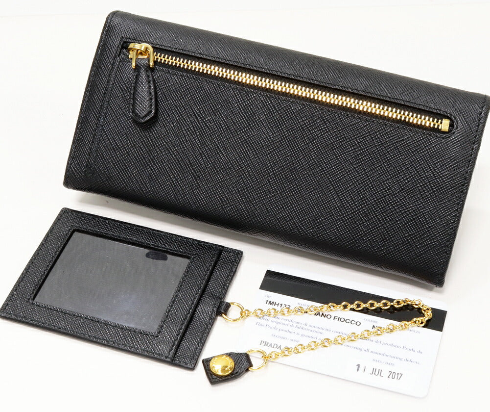 Prada Saffiano Fiocco Calf 2way Long Wallet 1MH132