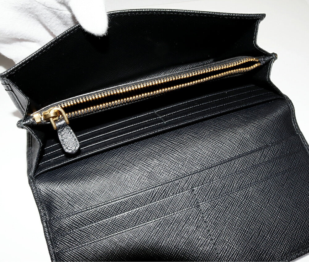 Prada Saffiano Fiocco Calf 2way Long Wallet 1MH132