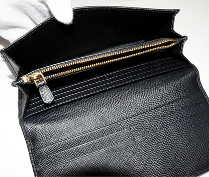 Prada Saffiano Fiocco Calf 2way Long Wallet 1MH132