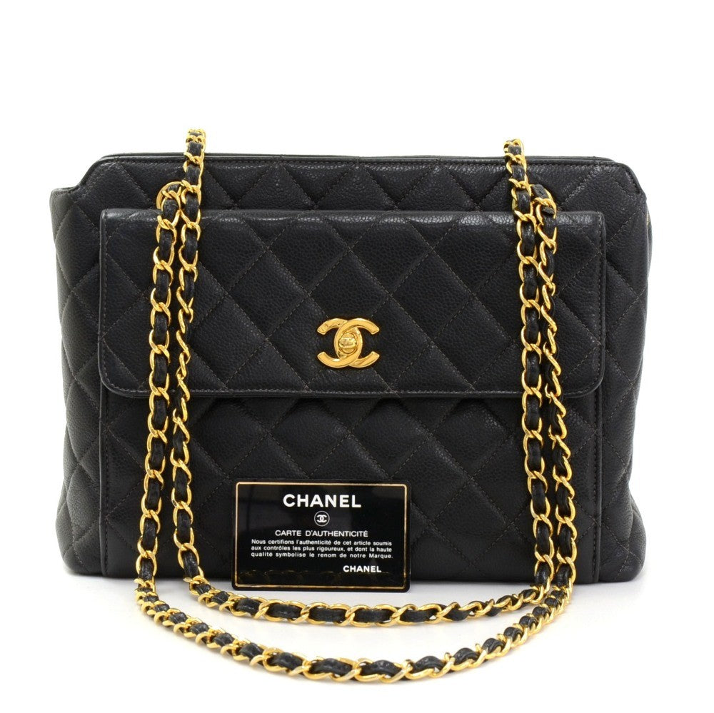 Chanel Caviar Leather Tote Bag