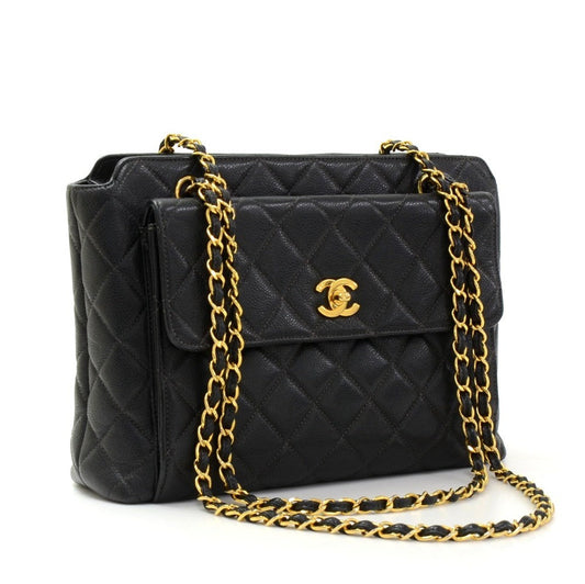Chanel Caviar Leather Tote Bag