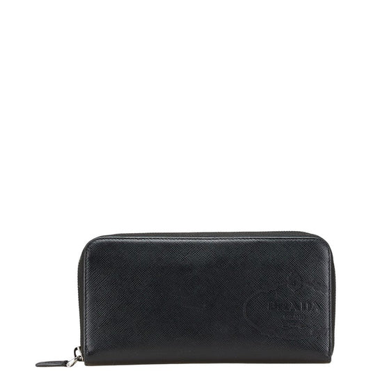 Prada Logo Saffiano Leather Wallet