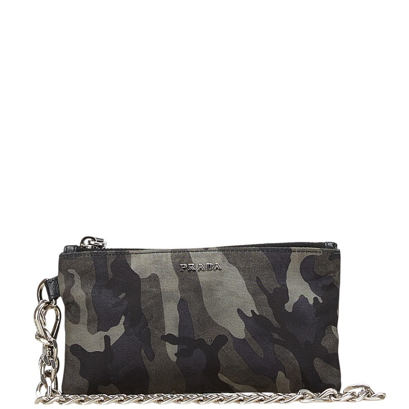 Prada Camouflage Nylon Leather Coin Case
