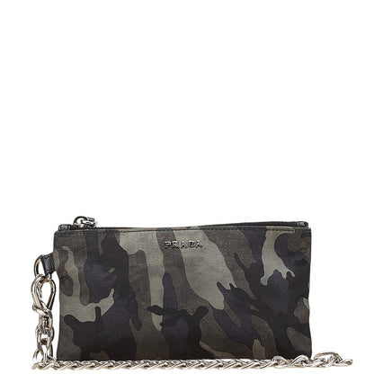 Prada Camouflage Nylon Leather Coin Case