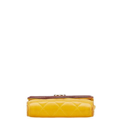 Chanel Coco Mark Matelassé Lambskin Coin Case Card Case