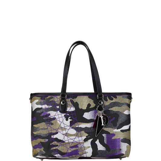 Dior Anselm Reyle Camouflage Canvas Leather Tote Bag