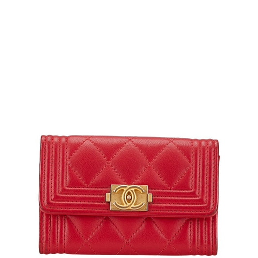 Chanel Coco Mark Matelasse Lambskin Card Case