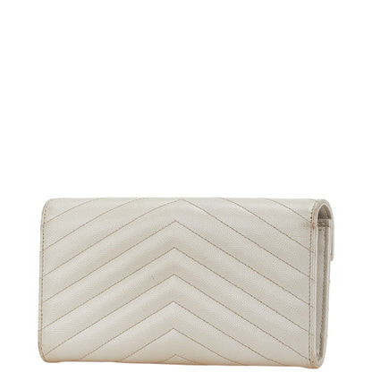 Saint Laurent Cassandra Leather Long Wallet