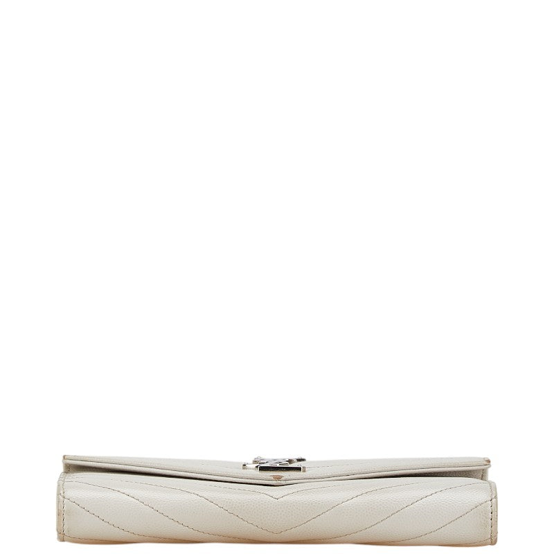 Saint Laurent Cassandra Leather Long Wallet