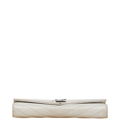 Saint Laurent Cassandra Leather Long Wallet