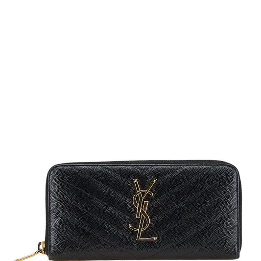 Saint Laurent Cassandra Leather Long Wallet
