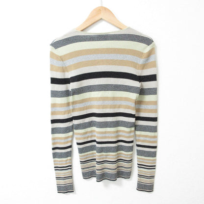 Chanel 01P Flowe Corsage Border Knit Sweater
