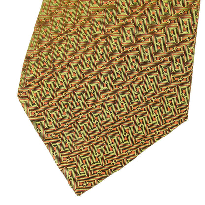 Fendi Silk Tie Brown Green