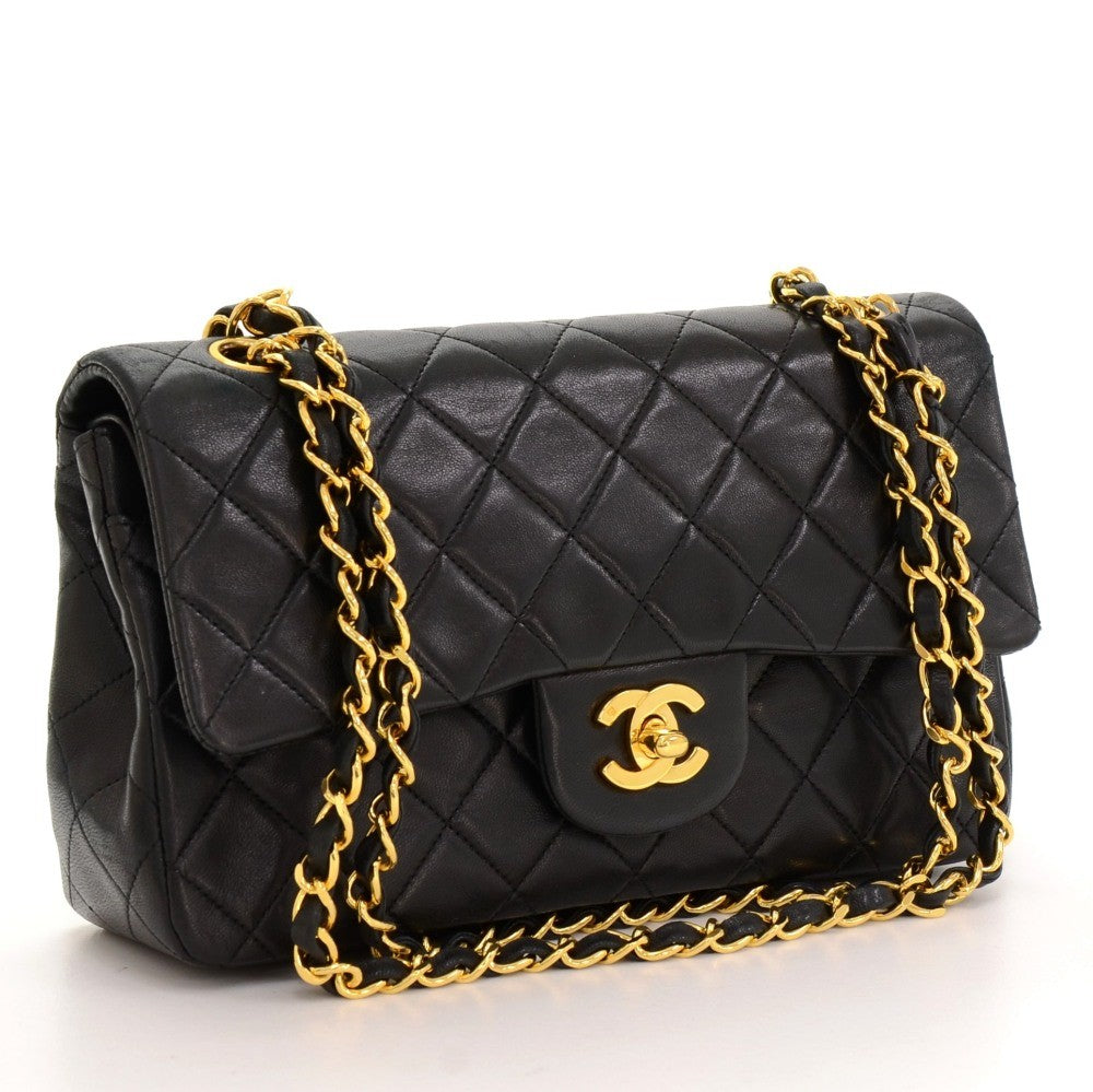 Chanel Double Flap Quilted Leather Bag