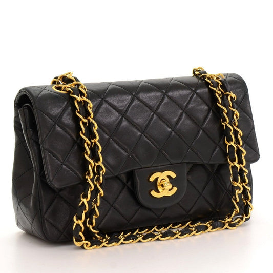 Chanel Double Flap Quilted Leather Bag