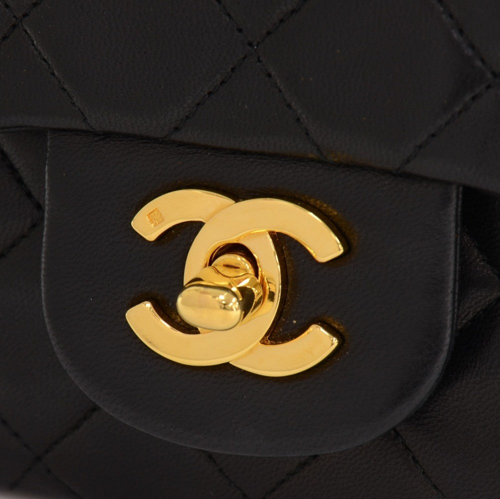 Chanel Double Flap Quilted Leather Bag