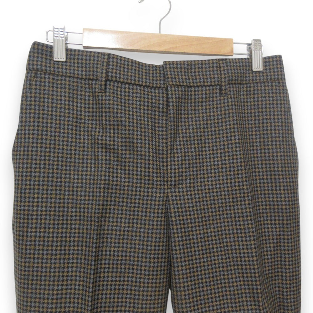 Prada Houndstooth Wool Mohair Tapered Pants